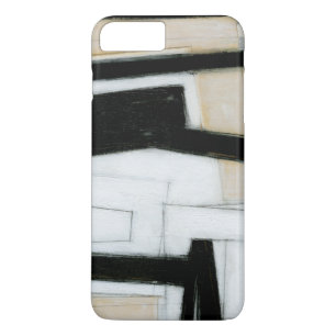 Abstract zwart-wit schilderen 	iPhone 8 plus / 7 plus hoesje