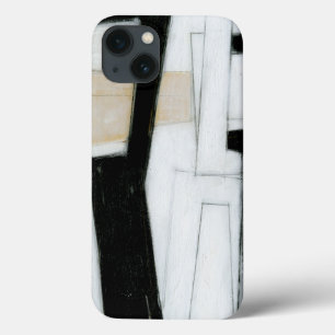 Abstract zwart-wit schilderen iPhone 13 hoesje