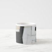 Abstract zwart-wit schilderen espresso kop (Voorkant)