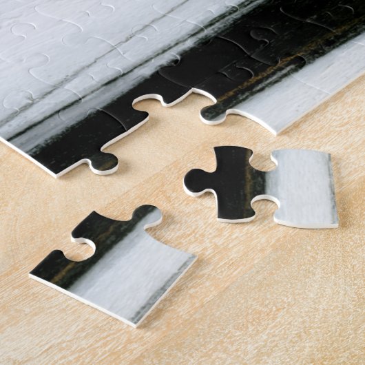 Abstract zwart-wit schilderen legpuzzel (Zijkant)