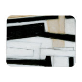 Abstract zwart-wit schilderen magneet (Horizontaal)