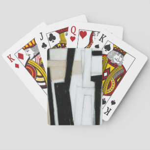 Abstract zwart-wit schilderen pokerkaarten