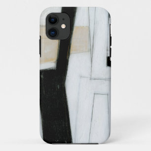 Abstract zwart-wit schilderij iPhone 11 hoesje