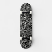 Abstract zwart-wit skateboard