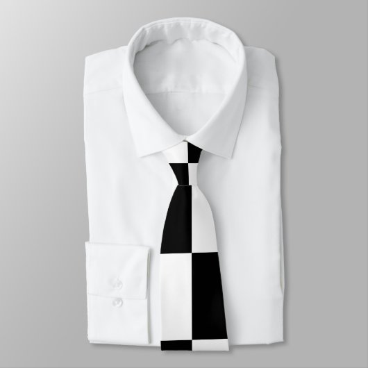 Abstract zwart-wit Stropdas (Gebonden)