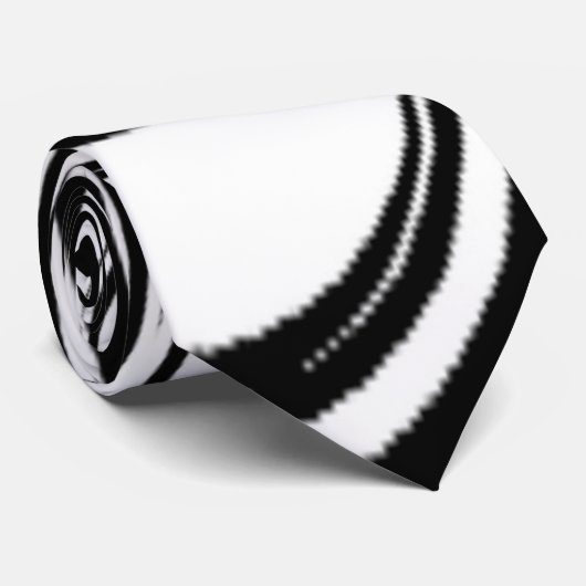 abstract zwart-wit stropdas (Opgerold)