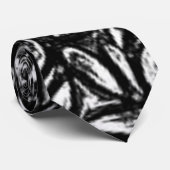 "Abstract zwart-wit" Trendy Modern Mannen Stropdas (Opgerold)