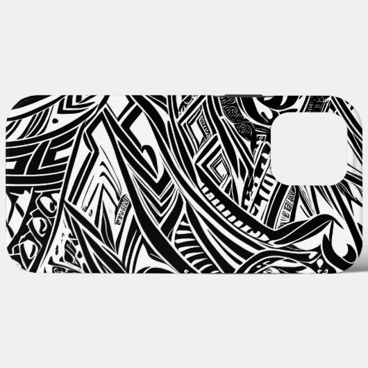 Abstract zwart-wit tribaal Case-Mate iPhone case (Achterkant (horizontaal))