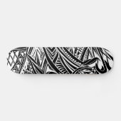Abstract zwart-wit tribaal skateboard (Horizontaal)