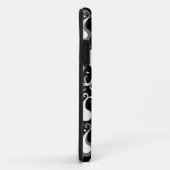 Abstract zwart-wit Tulip Paisley Floral Case-Mate iPhone Case (Achterkant/rechts)