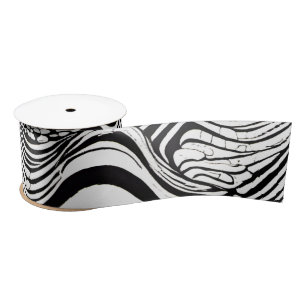 Abstract zwart-wit Wavy Lint