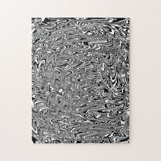 Abstract zwart-wit wervelkolom legpuzzel