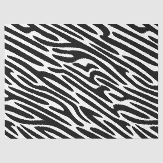 Abstract zwart-wit Zebrapatroon Tissuepapier (Voorkant)