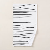 Abstract zwart-witlijnminimalisme bad handdoek (Handdoek)