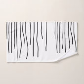 Abstract zwart-witlijnminimalisme bad handdoek (Handdoek)