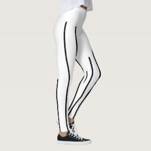 Abstract zwart-witlijnminimalisme leggings