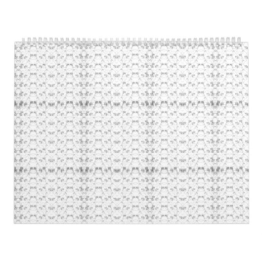 Abstract zwart-witpatroon met herhalend, s kalender (Hoes)