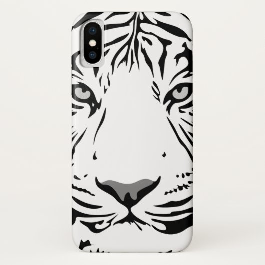 Abstract zwarte en witte tijgergezicht Case-Mate iPhone case (Achterkant)