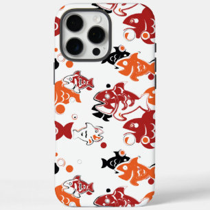 Abstract Zwemmend Vissen Patroon Ontwerp iPhone 16 Pro Max Hoesje
