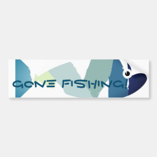 Abstract Zwemmende Blauwe Vis Bumpersticker