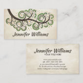 Abstract zwenkboomtak visitekaartje (Voorkant / Achterkant)