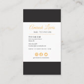 Abstract Zwirl Hands Nail Artist Visitekaartje (Achterkant)