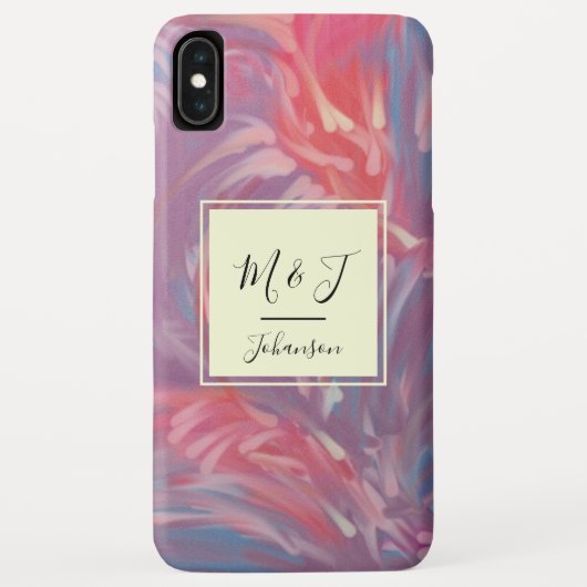 Abstract Zwirly Blue Lavender Paars Roze Case-Mate iPhone Case (Achterkant)
