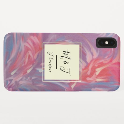 Abstract Zwirly Blue Lavender Paars Roze Case-Mate iPhone Case (Achterkant (horizontaal))