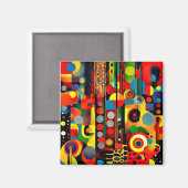 Abstracta Psychedelica 2 Magneet (Voorkant / Achterkant)