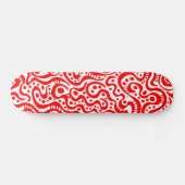 Abstracte 041211v3 - Rood op wit Skateboard (Horizontaal)