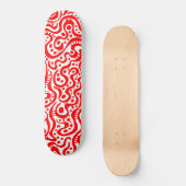 Abstracte 041211v3 - Rood op wit Skateboard (Voorkant)
