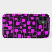 Abstracte 111211 - Magenta op zwart Case-Mate iPhone Case (Achterkant (horizontaal))