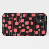 Abstracte 111211 - Tropisch roze op zwart Case-Mate iPhone Case (Achterkant (horizontaal))