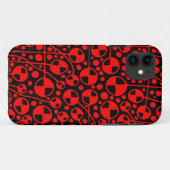Abstracte 130112 v5 Rood op zwart Case-Mate iPhone Case (Achterkant (horizontaal))