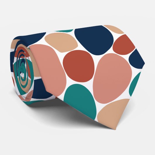 Abstracte 160417 Grote - Minerale kleuren Stropdas (Opgerold)