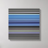 Abstracte #1: Blauw en grijs Canvas Afdruk (Voorkant)