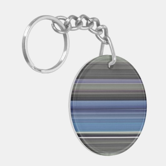 Abstracte #1: Blauw en grijs Sleutelhanger (Voorkant Links)