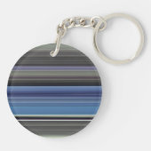 Abstracte #1: Blauw en grijs Sleutelhanger (Achterkant)