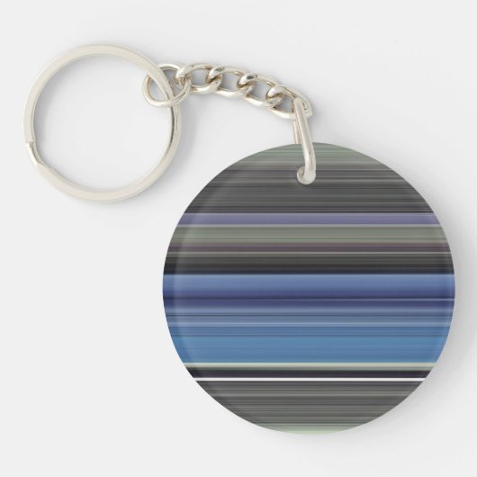 Abstracte #1: Blauw en grijs Sleutelhanger (Voorkant)