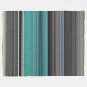 Abstracte #1: Blauwgroen en grijs Fleece Deken (Voorkant (Horizontaal))