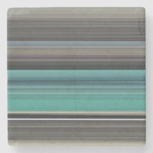 Abstracte #1: Blauwgroen en grijs Stenen Onderzetter
