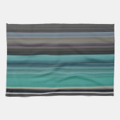 Abstracte #1: Blauwgroen en grijs Theedoek (Horizontaal)