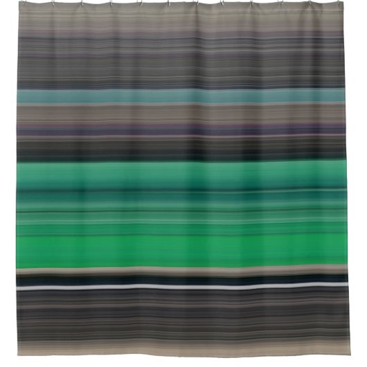 Abstracte #1: Groen en grijs Douchegordijn (Voorkant)