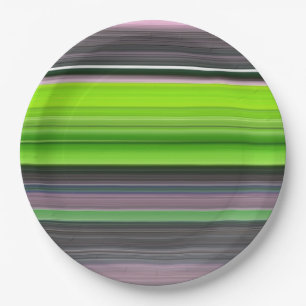 Abstracte #1: Limoen en grijs Papieren Bordje