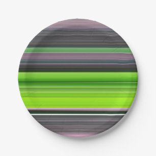 Abstracte #1: Limoen en grijs Papieren Bordje