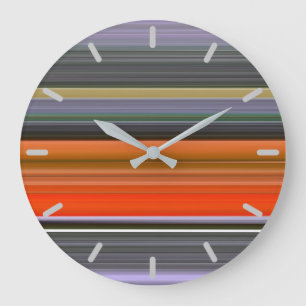 Abstracte #1: Oranje en grijs Grote Klok