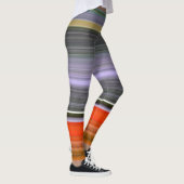 Abstracte #1: Oranje en grijs Leggings (Rechts)