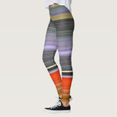 Abstracte #1: Oranje en grijs Leggings (Links)