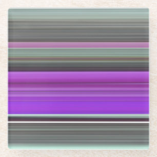 Abstracte #1: Paars en grijs Glazen Onderzetter