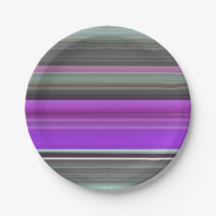 Abstracte #1: Paars en grijs Papieren Bordje